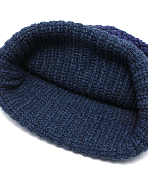 ADAM ET ROPE'（アダムエロペ）の「【HIGHLAND2000】ニットキャップ（ニットキャップ/ビーニー・メンズ・ネイビー/ダークパープル・FREE）」の10枚目の写真