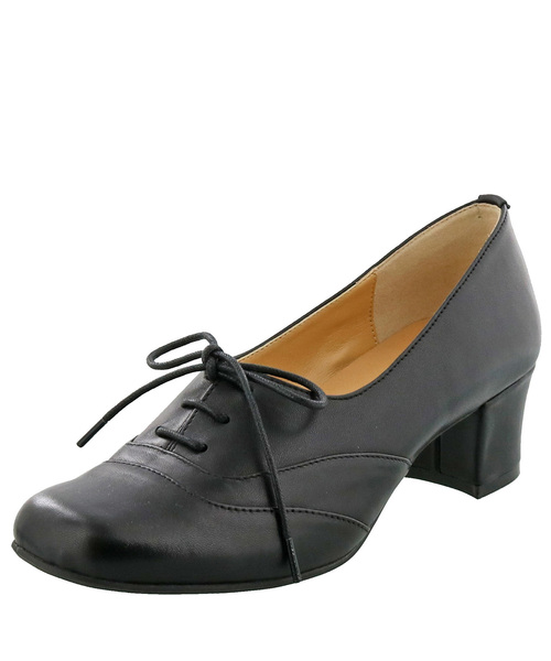 あしながおじさん(アシナガオジサン)の「〈あしながおじさん〉レースアップパンプス(パンプス・レディース・グリーン/ブラック/クリアブラック/グレイッシュベージュ・22.5cm/23.5cm/24.0cm/23.0cm/24.5cm)」の6枚目の写真