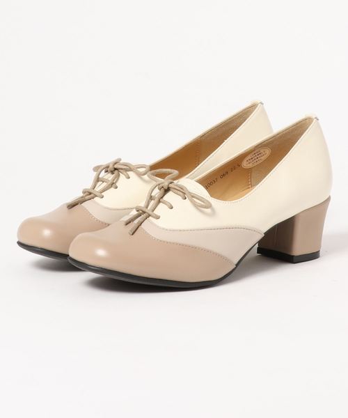 あしながおじさん(アシナガオジサン)の「〈あしながおじさん〉レースアップパンプス(パンプス・レディース・グリーン/ブラック/クリアブラック/グレイッシュベージュ・22.5cm/23.5cm/24.0cm/23.0cm/24.5cm)」の11枚目の写真