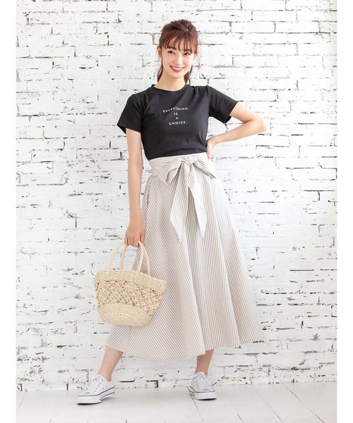 fifth（フィフス）の「センターロゴTシャツ（Tシャツ/カットソー・レディース・ホワイト/ブラック/モカ/スモークピンク・MEDIUM）」の10枚目の写真