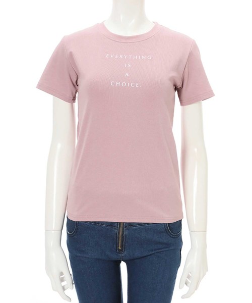 fifth（フィフス）の「センターロゴTシャツ（Tシャツ/カットソー・レディース・ホワイト/ブラック/モカ/スモークピンク・MEDIUM）」の9枚目の写真