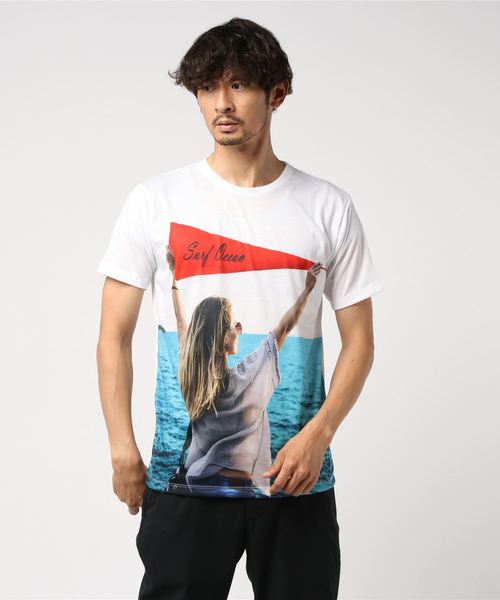 おしゃれスタ（オシャレスタ）の「カラーガールズフォトプリントクルーネックTシャツ(KU)（Tシャツ/カットソー・メンズ・A/B/C/D・M/L）」の16枚目の写真
