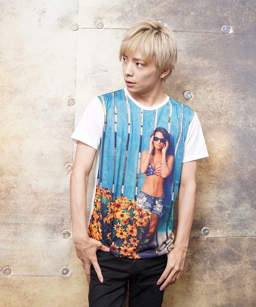 おしゃれスタ（オシャレスタ）の「カラーガールズフォトプリントクルーネックTシャツ(KU)（Tシャツ/カットソー・メンズ・A/B/C/D・M/L）」の14枚目の写真