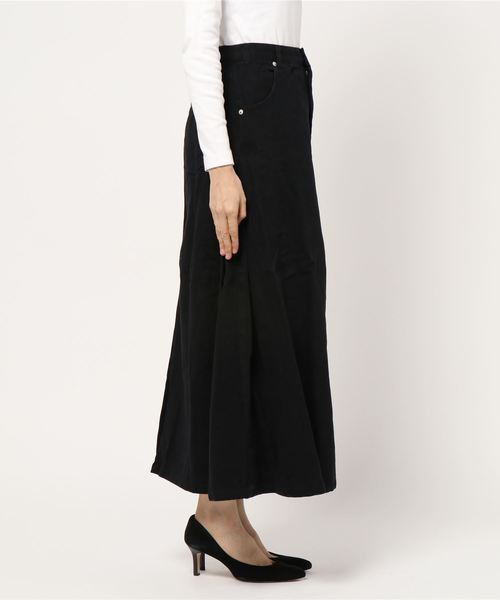 STYLEBLOCK（スタイルブロック）の「起毛カツラギサイドタックロングスカート（スカート・レディース・ベージュ/キャメル/ブラウン/ブラック・M）」の6枚目の写真