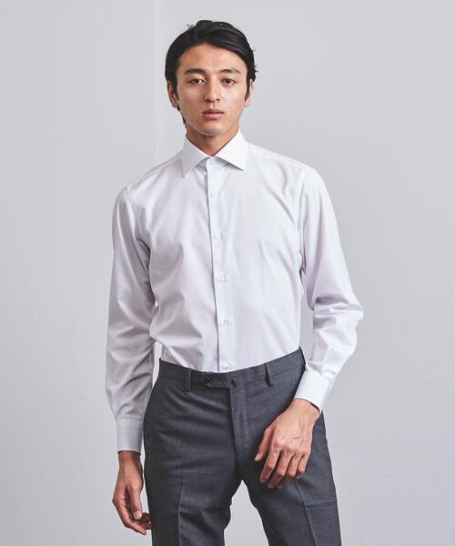UNITED ARROWS（ユナイテッドアローズ）の「＜UNITED ARROWS＞ イージーケア ブロード セミワイドカラー◆（ビジネスシャツ・メンズ・ライトブルー/ホワイト・36cm/38cm/41cm/37cm/42cm/43cm/40cm/39cm）」の2枚目の写真