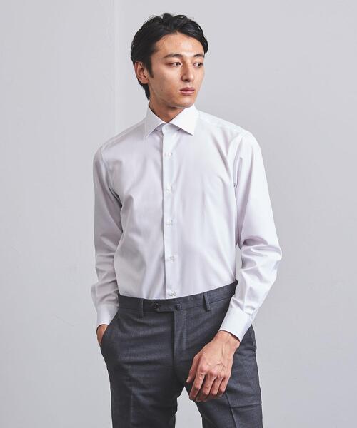 UNITED ARROWS（ユナイテッドアローズ）の「＜UNITED ARROWS＞ イージーケア ブロード セミワイドカラー◆（ビジネスシャツ・メンズ・ライトブルー/ホワイト・36cm/38cm/41cm/37cm/42cm/43cm/40cm/39cm）」の5枚目の写真