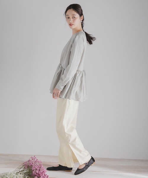 SENSE OF PLACE by URBAN RESEARCH(センスオブプレイスバイアーバンリサーチ)の「スリットワイドパンツ(その他パンツ・レディース・ベージュ/アイボリー/ライトベージュ・SMALL/MEDIUM)」の18枚目の写真