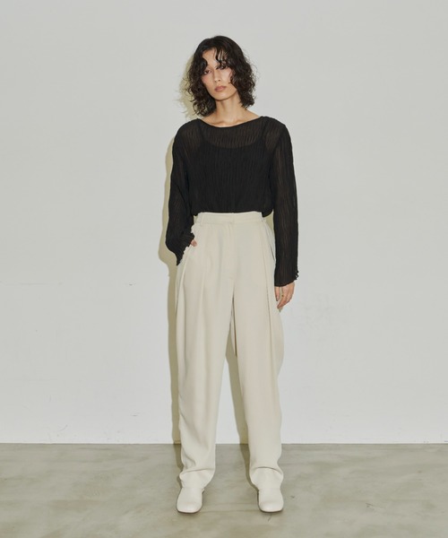 Aunt Marie's(アントマリーズ)の「シフォン楊柳ブラウス(シャツ/ブラウス・レディース・ブラック/ライトグリーン/モカ/ナチュラル/グリーン/ブルー/ライトパープル・FREE)」の11枚目の写真