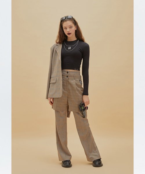 CRANK（クランク）の「『CRANK』CHAIN OVERSIZE BLAZER/チェーン付き オーバーサイズ テーラードジャケット（テーラードジャケット・レディース・ブラック/ベージュ・FREE）」の14枚目の写真