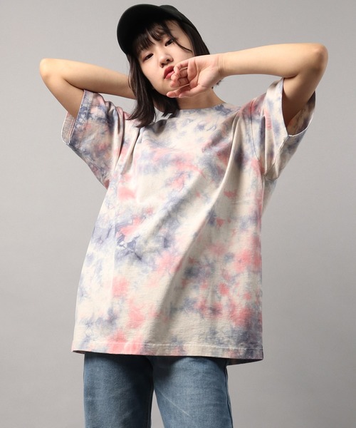 VISION STREET WEAR(ヴィジョンストリートウェア)の「VISION STREET WEAR タイダイ染め 両面プリント 半袖Tシャツ(Tシャツ/カットソー・メンズ・ライトグレー/ミント/パープル/マルチ・M/L/LL)」の4枚目の写真