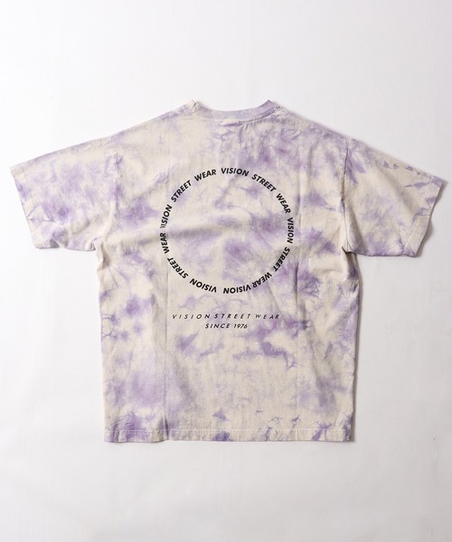VISION STREET WEAR(ヴィジョンストリートウェア)の「VISION STREET WEAR タイダイ染め 両面プリント 半袖Tシャツ(Tシャツ/カットソー・メンズ・ライトグレー/ミント/パープル/マルチ・M/L/LL)」の6枚目の写真