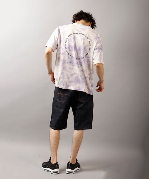 VISION STREET WEAR(ヴィジョンストリートウェア)の「VISION STREET WEAR タイダイ染め 両面プリント 半袖Tシャツ(Tシャツ/カットソー・メンズ・ライトグレー/ミント/パープル/マルチ・M/L/LL)」の12枚目の写真
