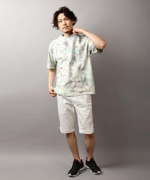 VISION STREET WEAR(ヴィジョンストリートウェア)の「VISION STREET WEAR タイダイ染め 両面プリント 半袖Tシャツ(Tシャツ/カットソー・メンズ・ライトグレー/ミント/パープル/マルチ・M/L/LL)」の9枚目の写真