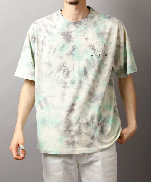 VISION STREET WEAR(ヴィジョンストリートウェア)の「VISION STREET WEAR タイダイ染め 両面プリント 半袖Tシャツ(Tシャツ/カットソー・メンズ・ライトグレー/ミント/パープル/マルチ・M/L/LL)」の13枚目の写真