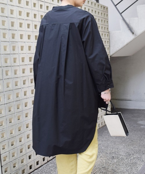 Marient（マリエント）の「フロントヨークシャツワンピ（ワンピース・レディース・ホワイト/ブラック・FREE）」の4枚目の写真