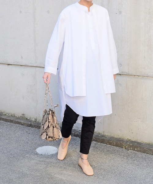 Marient（マリエント）の「フロントヨークシャツワンピ（ワンピース・レディース・ホワイト/ブラック・FREE）」の14枚目の写真