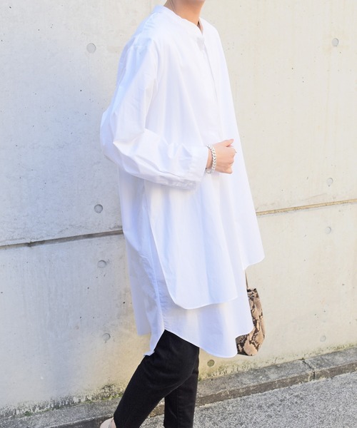 Marient（マリエント）の「フロントヨークシャツワンピ（ワンピース・レディース・ホワイト/ブラック・FREE）」の5枚目の写真