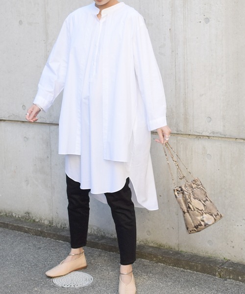 Marient（マリエント）の「フロントヨークシャツワンピ（ワンピース・レディース・ホワイト/ブラック・FREE）」の21枚目の写真