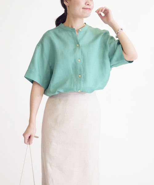 SHIPS テレデランリネンバンドカラーシャツ 楽天市場】【SALE／40%OFF】テレデランリネンバンドカラーシャツ