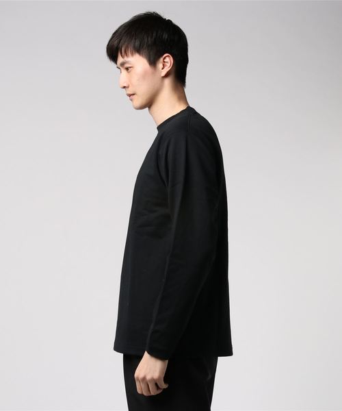 STUDIOUS(ステュディオス)の「【fitfor】ユニセックスダブルクロスベーシックプルオーバー(Tシャツ/カットソー・メンズ・ブラック/ダークグレー・MEDIUM/SMALL)」の4枚目の写真