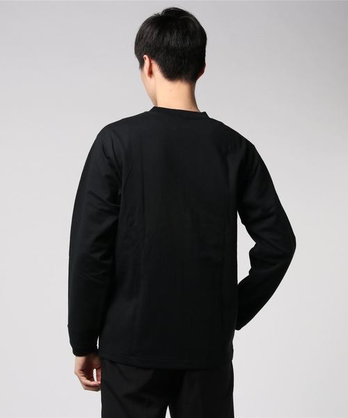 STUDIOUS(ステュディオス)の「【fitfor】ユニセックスダブルクロスベーシックプルオーバー(Tシャツ/カットソー・メンズ・ブラック/ダークグレー・MEDIUM/SMALL)」の3枚目の写真