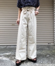 PAGEBOY | ハイウエストベルト付ワイドデニム(デニムパンツ)