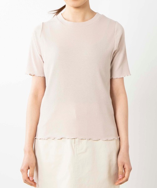 WEGO（ウィゴー）の「WEGO/メロウリブTシャツ（Tシャツ/カットソー・レディース・ブラック/オフホワイト/カーキ/グリーン系その他/ライトベージュ/ホワイト系その他/アイボリー・FREE）」の14枚目の写真