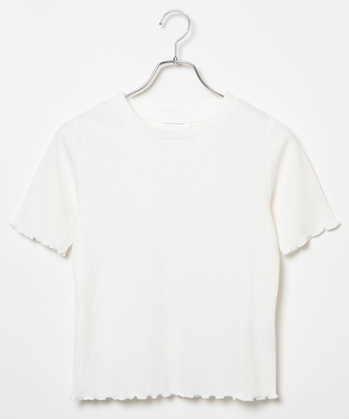 WEGO（ウィゴー）の「WEGO/メロウリブTシャツ（Tシャツ/カットソー・レディース・ブラック/オフホワイト/カーキ/グリーン系その他/ライトベージュ/ホワイト系その他/アイボリー・FREE）」の19枚目の写真