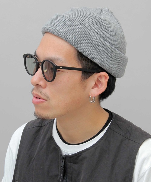 Mr.COVER(ミスターカバー)の「Mr.COVER / ミスターカバー / 抗菌防臭 日本製 ロールニットキャップ / コットン ニットワッチ(ニットキャップ/ビーニー・メンズ・ブラック/ベージュ/パープル/ブラウン/グレー・FREE)」の2枚目の写真