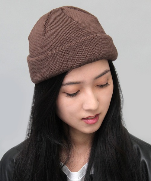 Mr.COVER(ミスターカバー)の「Mr.COVER / ミスターカバー / 抗菌防臭 日本製 ロールニットキャップ / コットン ニットワッチ(ニットキャップ/ビーニー・メンズ・ブラック/ベージュ/パープル/ブラウン/グレー・FREE)」の15枚目の写真