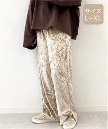 【大きいサイズ】クラッシュベロアパンツ【ZOZOTOWN限定アイテム】