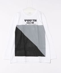 Re Youth（リユース）の「オーバーサイズ ビッグシルエット ドロップショルダー ロングスリーブTシャツ ”TRY”（Tシャツ/カットソー）」