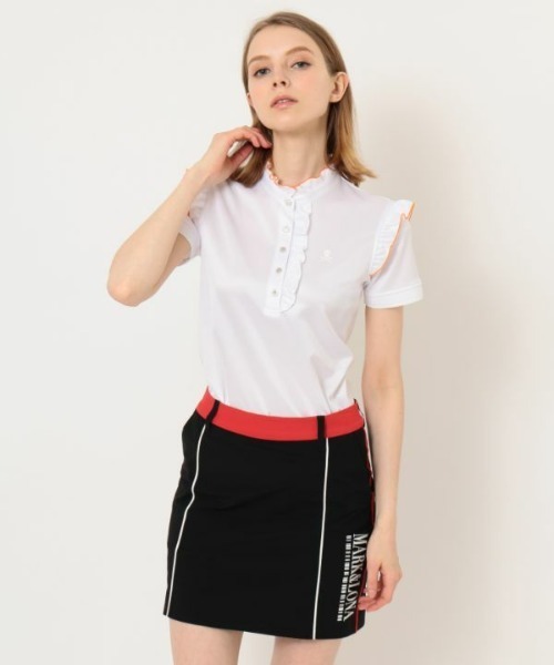 MARK & LONA(マークアンドロナ)の「CDW1 FRL Polo | WOMEN(ポロシャツ・レディース・ホワイト/ブラック/イエロー・36/38/40)」の1枚目の写真