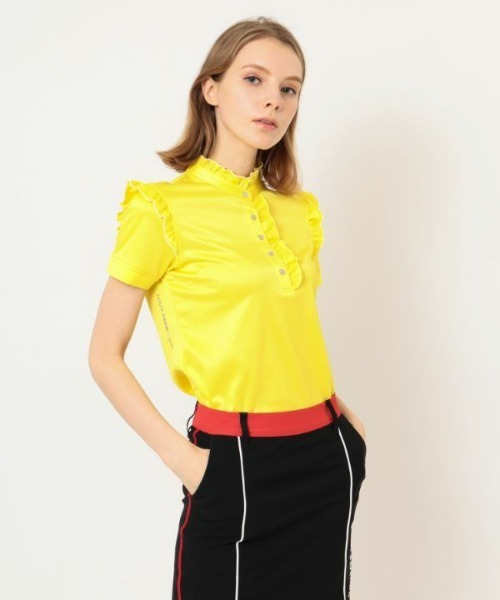 MARK & LONA(マークアンドロナ)の「CDW1 FRL Polo | WOMEN(ポロシャツ・レディース・ホワイト/ブラック/イエロー・36/38/40)」の3枚目の写真