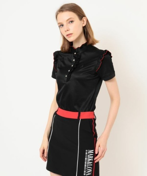 MARK & LONA(マークアンドロナ)の「CDW1 FRL Polo | WOMEN(ポロシャツ・レディース・ホワイト/ブラック/イエロー・36/38/40)」の2枚目の写真