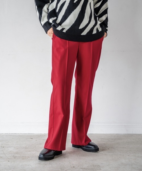 PAGEBOY（ページボーイ）の「ウールライクセミフレアパンツ(フレアパンツ/タックパンツ)（スラックス・レディース・ブラック/ブラウン/レッド系その他・SMALL/MEDIUM）」の8枚目の写真