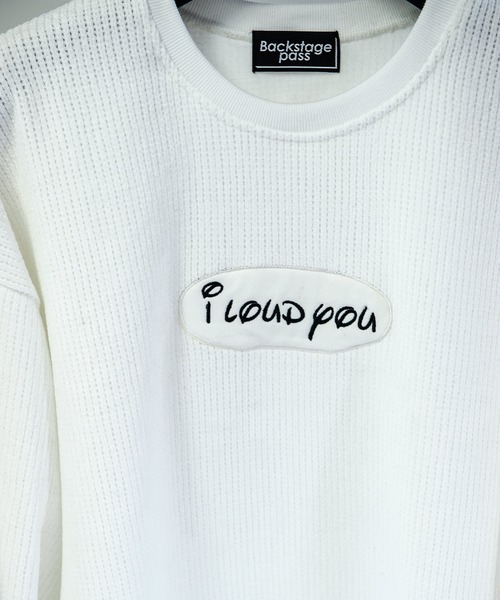 BACKSTAGE PASS(バックステージパス)の「LETTERED SWEATER(レタードセーター)バックロゴ ビッグシルエット セーター(ニット/セーター・メンズ・ホワイト/ブラック/ベージュ/ピンク・3-4/1-2)」の14枚目の写真