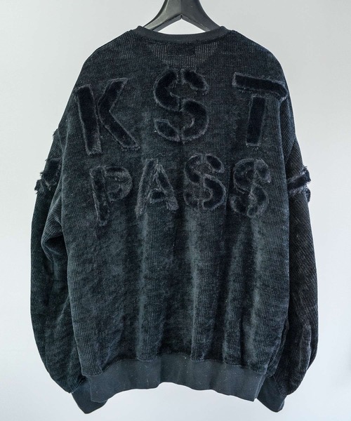 BACKSTAGE PASS(バックステージパス)の「LETTERED SWEATER(レタードセーター)バックロゴ ビッグシルエット セーター(ニット/セーター・メンズ・ホワイト/ブラック/ベージュ/ピンク・3-4/1-2)」の17枚目の写真