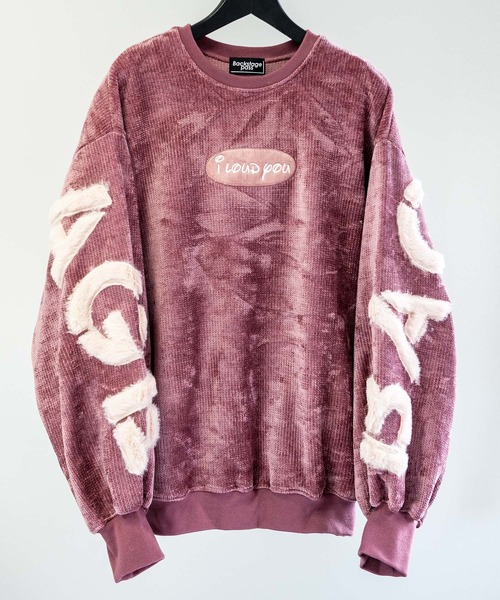 BACKSTAGE PASS(バックステージパス)の「LETTERED SWEATER(レタードセーター)バックロゴ ビッグシルエット セーター(ニット/セーター・メンズ・ホワイト/ブラック/ベージュ/ピンク・3-4/1-2)」の16枚目の写真