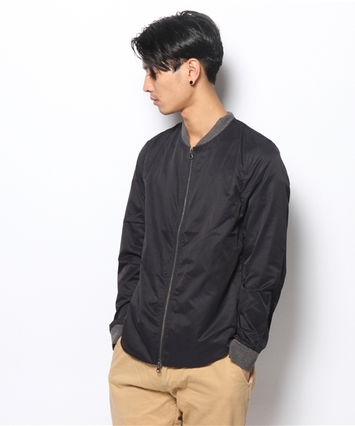 CIAOPANIC（チャオパニック）の「【Ciaopanic】ZIPリブブルゾン（ブルゾン・メンズ・オフホワイト/ネイビー・MEDIUM/LARGE）」の2枚目の写真