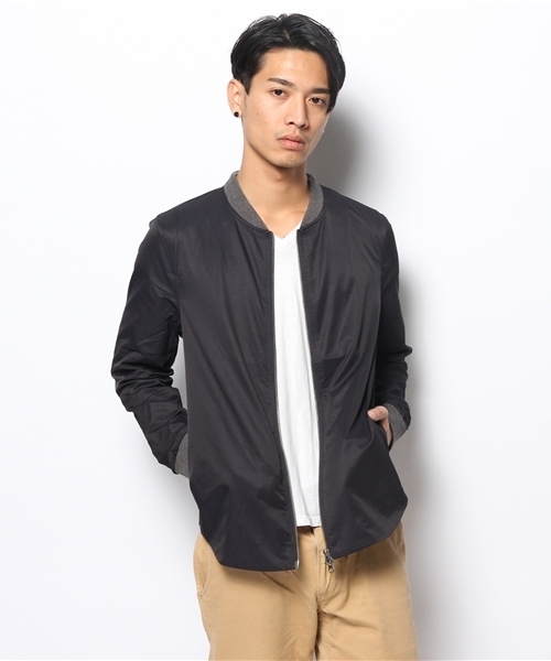 CIAOPANIC（チャオパニック）の「【Ciaopanic】ZIPリブブルゾン（ブルゾン・メンズ・オフホワイト/ネイビー・MEDIUM/LARGE）」の6枚目の写真