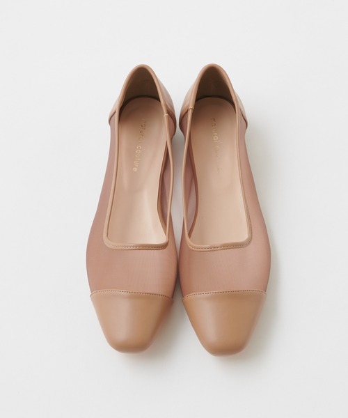 natural couture（ナチュラルクチュール）の「シースルーローパンプス（パンプス・レディース・ブラック/ベージュ/アイボリー・MEDIUM/LARGE）」の7枚目の写真