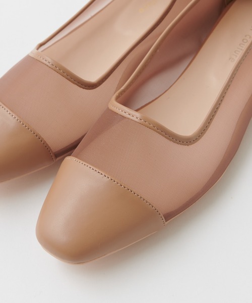 natural couture（ナチュラルクチュール）の「シースルーローパンプス（パンプス・レディース・ブラック/ベージュ/アイボリー・MEDIUM/LARGE）」の10枚目の写真