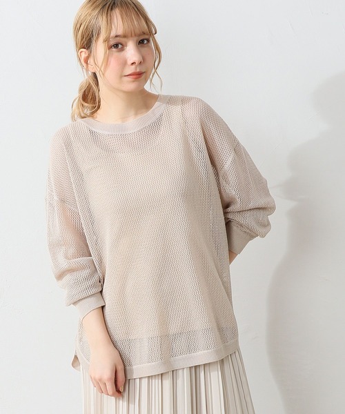 Honeys（ハニーズ）の「メッシュ編アンサンブル（アンサンブル・レディース・ブラック/ベージュ/パープル/ブルー・S/M/L）」の3枚目の写真