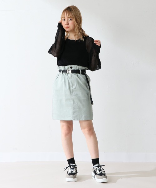 Honeys（ハニーズ）の「メッシュ編アンサンブル（アンサンブル・レディース・ブラック/ベージュ/パープル/ブルー・S/M/L）」の5枚目の写真