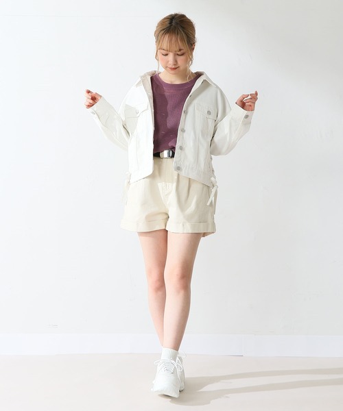 Honeys（ハニーズ）の「メッシュ編アンサンブル（アンサンブル・レディース・ブラック/ベージュ/パープル/ブルー・S/M/L）」の8枚目の写真