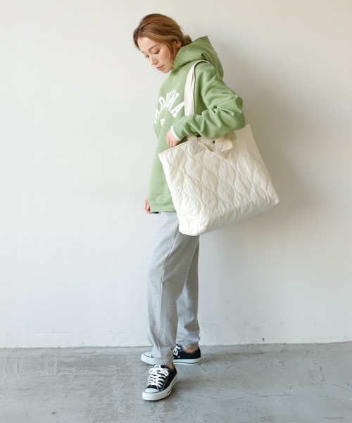 Auntie Rosa Holiday（アンティローザホリデー）の「キルトライナーラージトートバッグ（トートバッグ・レディース・ブラック/カーキ/ナチュラル・FREE）」の10枚目の写真