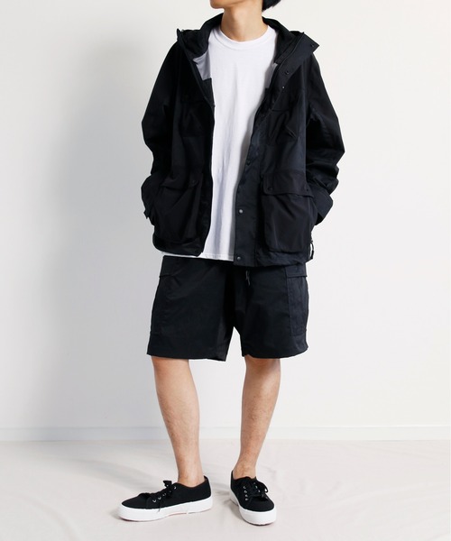 イズネスis−ness別注アブガルシアXLネイビー ナイロンカーゴパンツ ABU GARCIA（アブ・ガルシア）の「Abu Garcia アブガルシア