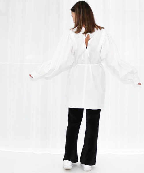 Per sist ence(パーシエンス)の「Per sist ence/パーシエンス セミフレアプリーツパンツ(その他パンツ・レディース・グレー/パープル/ブラック/ベージュ系その他/ベージュ・FREE)」の7枚目の写真