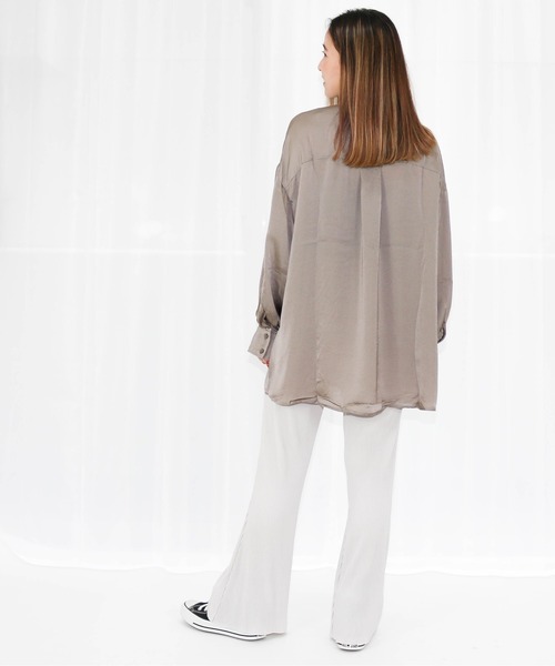 Per sist ence(パーシエンス)の「Per sist ence/パーシエンス セミフレアプリーツパンツ(その他パンツ・レディース・グレー/パープル/ブラック/ベージュ系その他/ベージュ・FREE)」の11枚目の写真